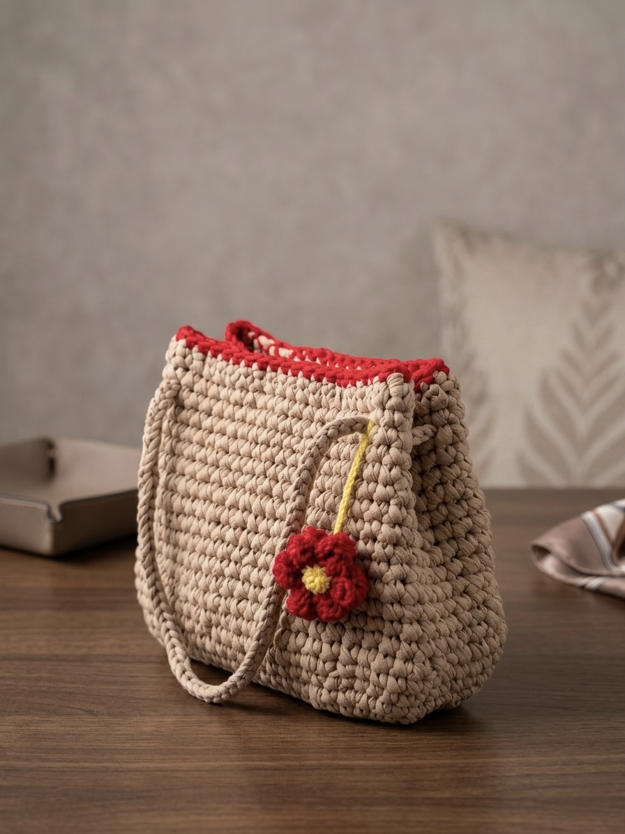 Bloom Bag - handmade crochet bag by Crozele