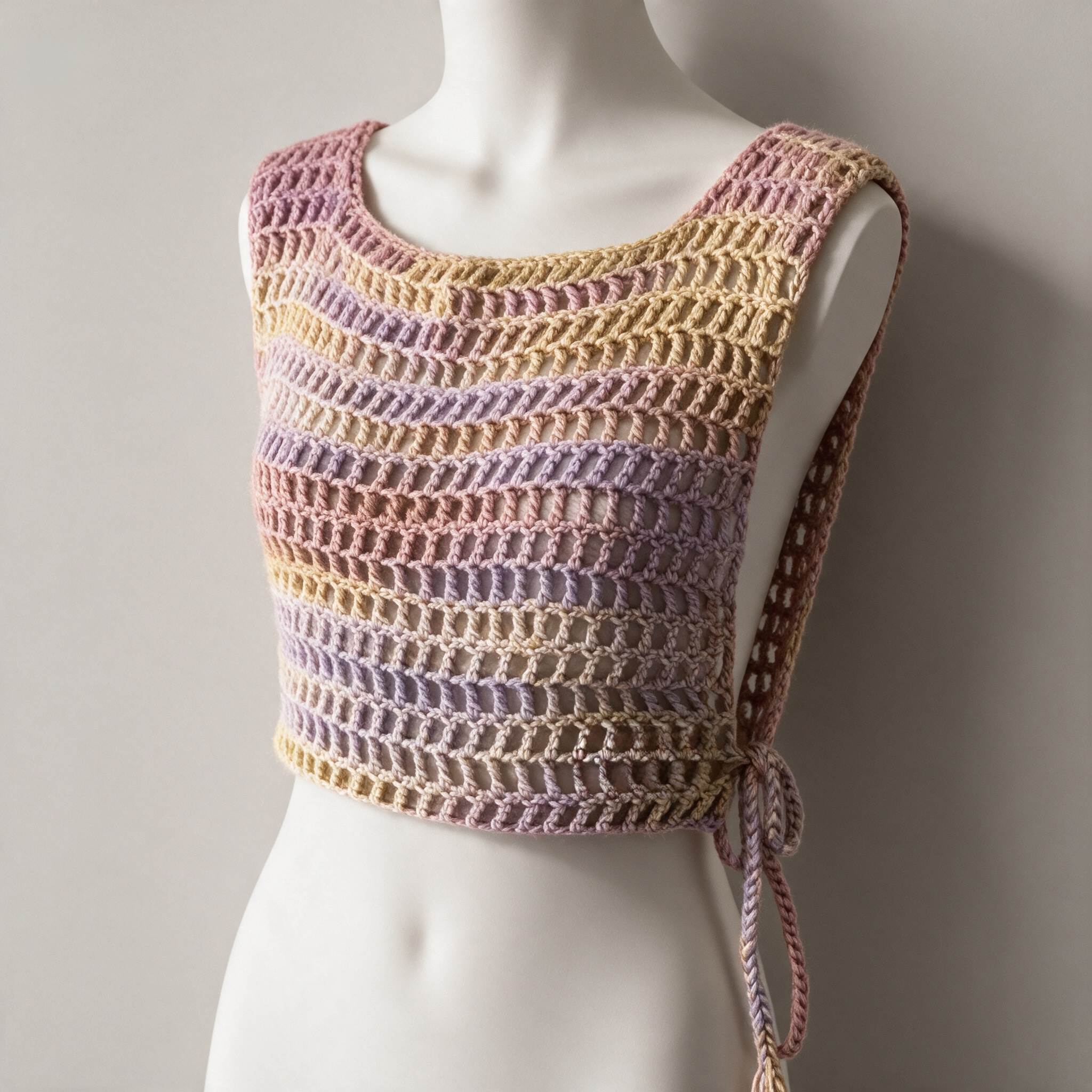 Dapple Top - handmade crochet top by Crozele