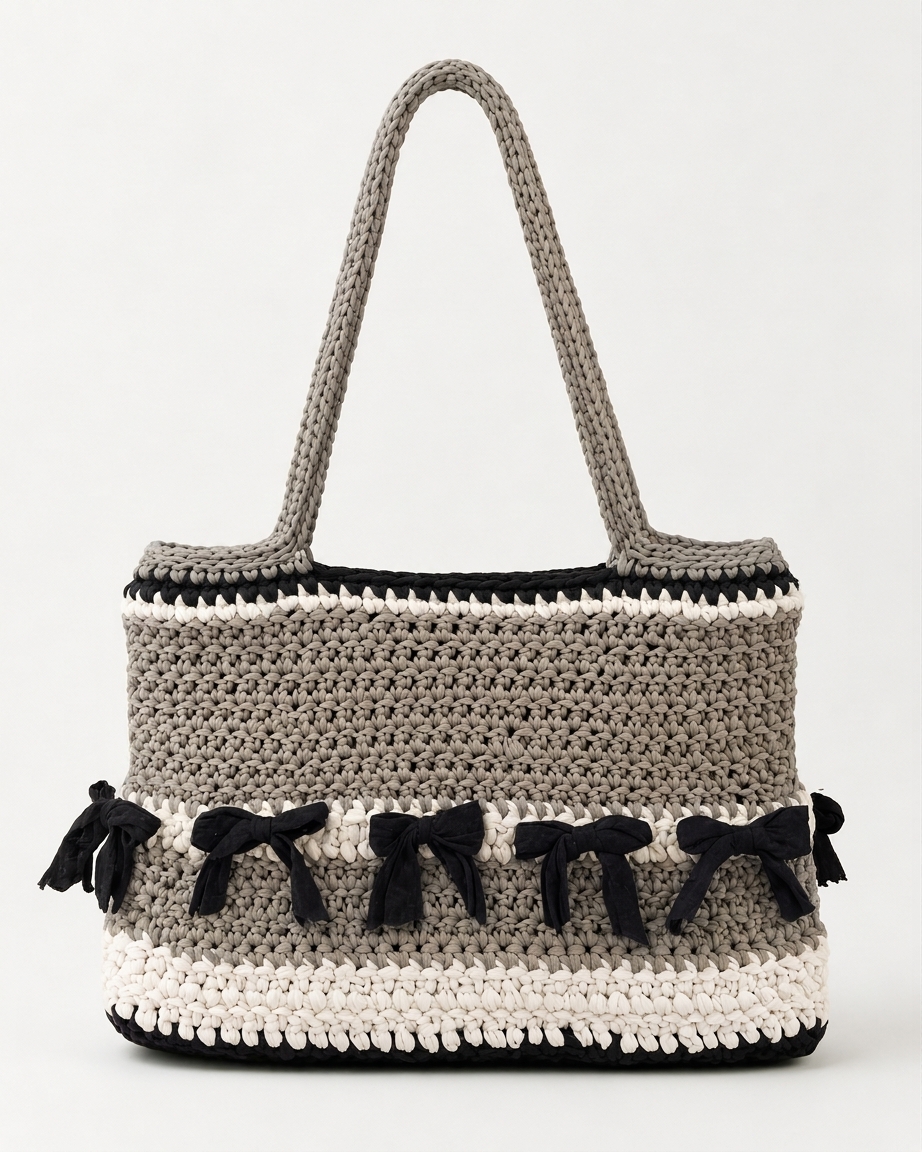 Olive Grace Tote Bag - handmade crochet bag by Crozele, view 2